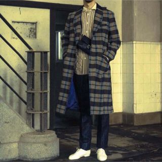 オアグローリー(or Glory)のOr Glory 美品 チェック ツイード Plaid tweed coat(チェスターコート)