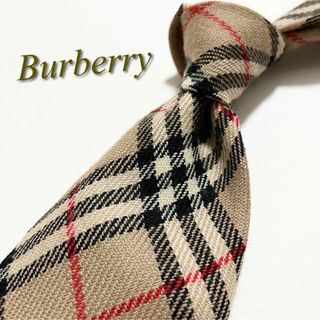 バーバリー(BURBERRY)の激レア★ 【美品】バーバリー ネクタイ ノバチェック 英国製 ホースロゴ 人気柄(ネクタイ)