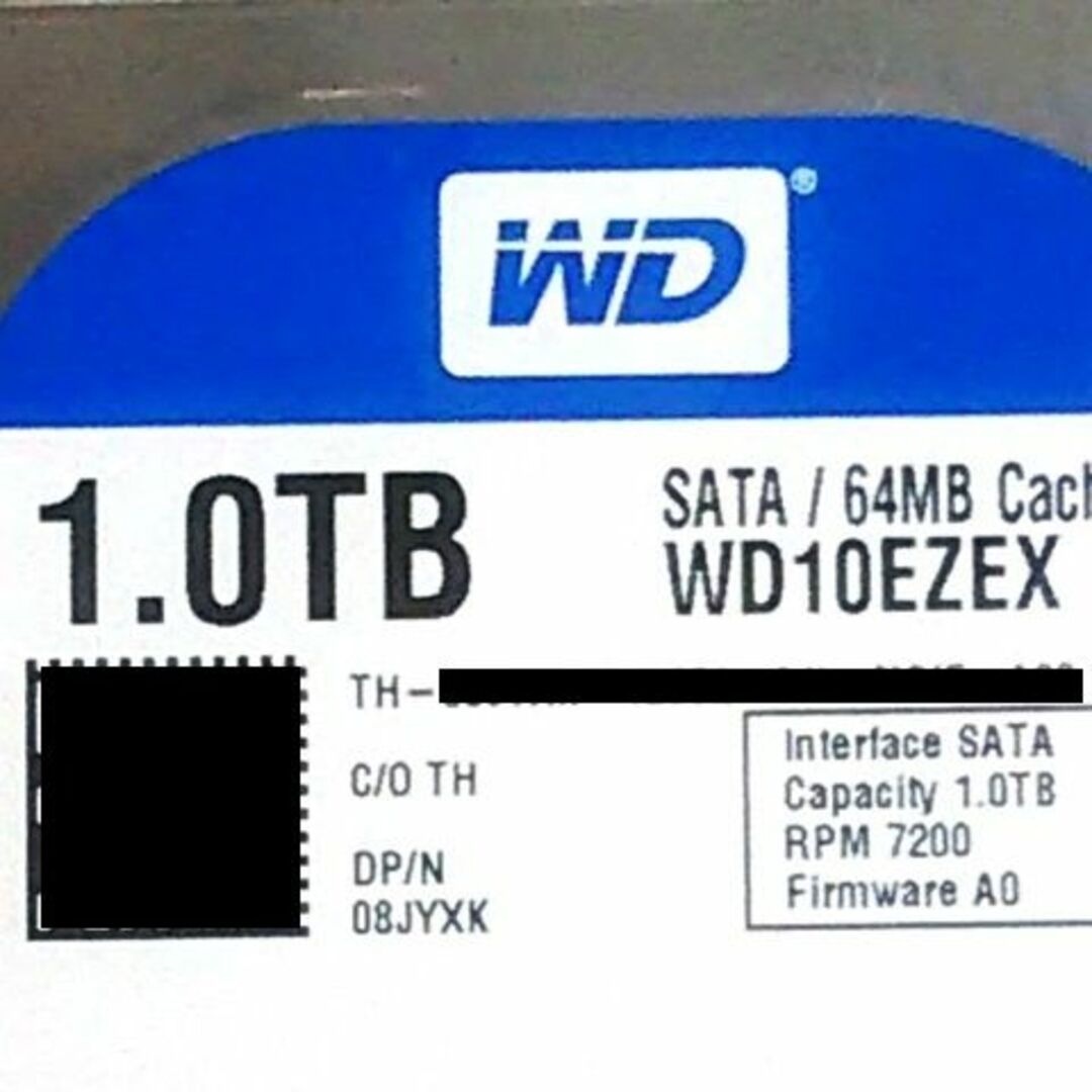 Western Digital(ウェスタンデジタル)の★HDD WD WD10EZEX 1TB SATA 2個 スマホ/家電/カメラのPC/タブレット(PCパーツ)の商品写真