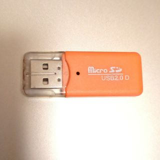 MicroSD　−　USB変換　オレンジ(PC周辺機器)