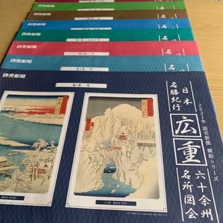 【額絵シリーズ】日本名勝紀行「広重」六十余洲名所図会　2021年 読売新聞(絵画/タペストリー)