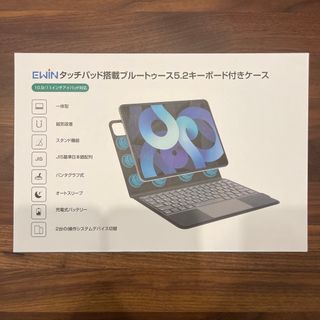 アイパッド(iPad)のEWiN タッチパッド搭載ブルートゥース5.2キーボード付きケース（カバー傷有）(iPadケース)