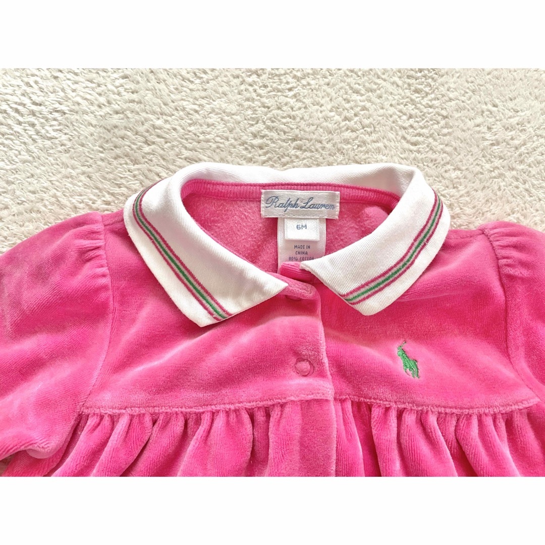 Ralph Lauren(ラルフローレン)の【RALPH LAUREN】ベロア　ワンピース　6M ラルフローレン　 キッズ/ベビー/マタニティのベビー服(~85cm)(ワンピース)の商品写真