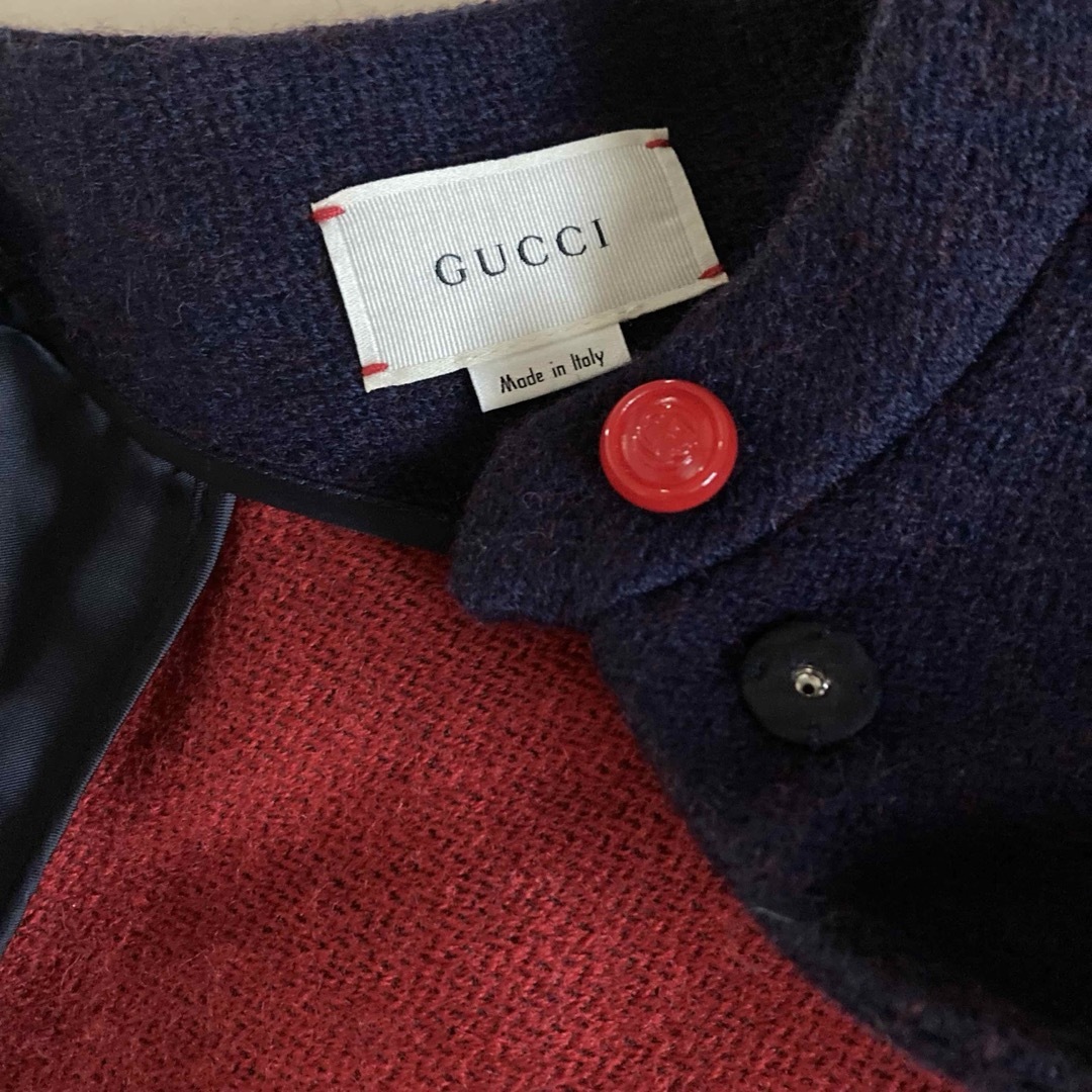 Gucci(グッチ)のSALE GUCCI オーバーサイズコート ネイビー 12 150~160 レディースのジャケット/アウター(ロングコート)の商品写真