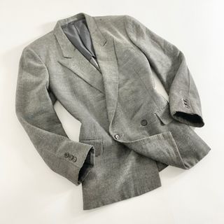 コムデギャルソン(COMME des GARCONS)の15a21 日本製 COMME des GARCONS HOMME コムデギャルソンオム テーラードジャケット S グレー 90's Japan Vintage スーツジャケット ダブル アウター(テーラードジャケット)