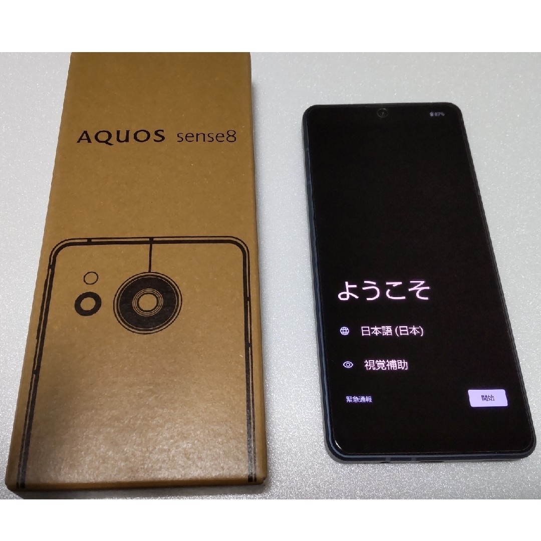 AQUOS(アクオス)のSHARP AQUOS sense8 simフリーコバルトブラック スマホ/家電/カメラのスマートフォン/携帯電話(スマートフォン本体)の商品写真