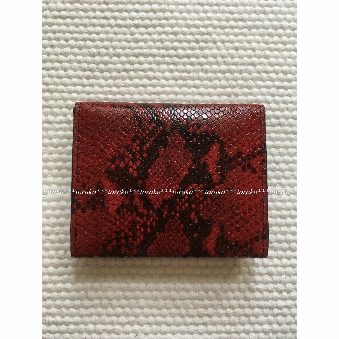 Marni(マルニ)の【新品タグ付き】MARNI マルニ 赤 パイソン ウォレット ミニ財布 メンズのファッション小物(折り財布)の商品写真
