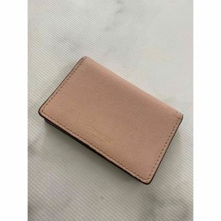 コーチ(COACH)のコーチ　ピンクベージュ　カードケース(名刺入れ/定期入れ)