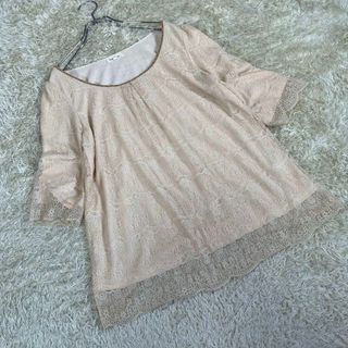 ロペピクニック(Rope' Picnic)のRope Picnic (M) レース レイヤード ブラウス ベージュ(Tシャツ(半袖/袖なし))