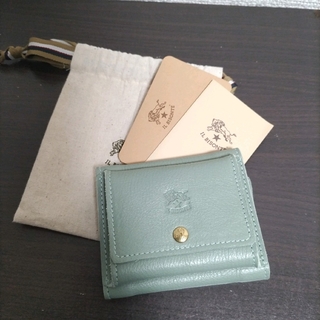 【新品未使用】  イルビゾンテ  二つ折財布  がま口  ヌメ&グレー 日本限定