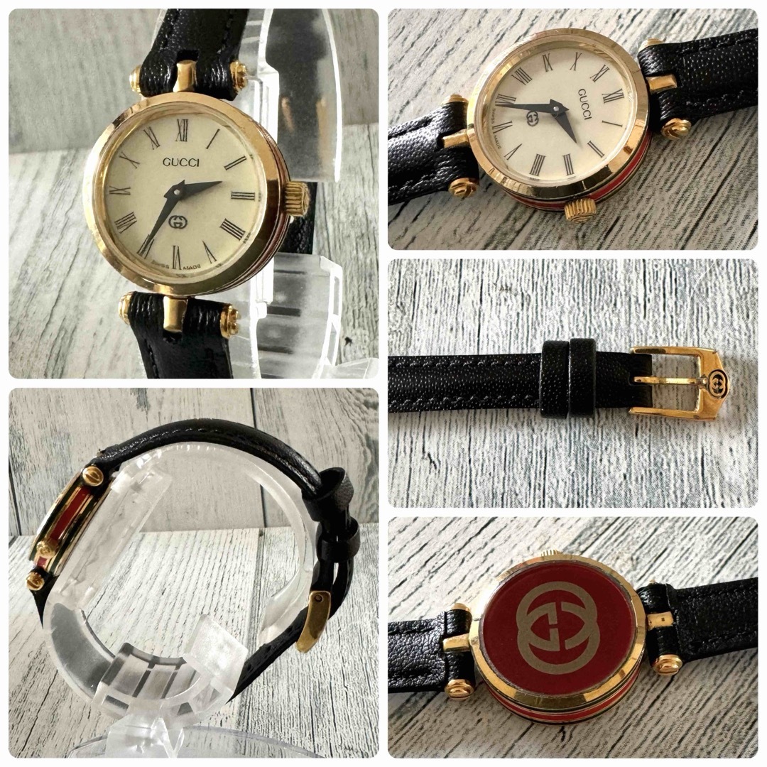 GUCCI - 【動作OK】GUCCI グッチ シェリーライン 腕時計 GUCCI - 【動作OK】GUCCI グッチ シェリーライン 腕時計