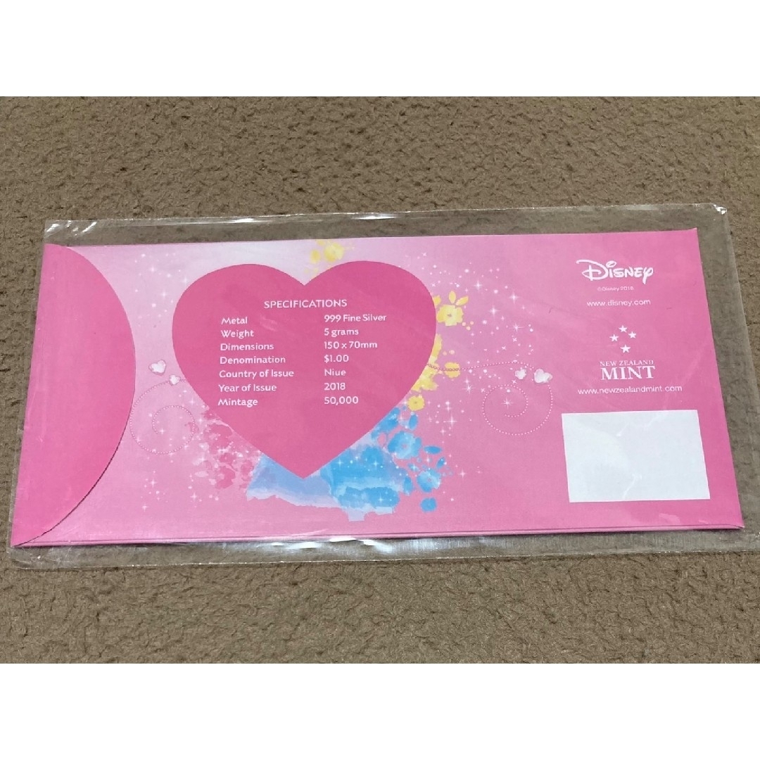 Disney(ディズニー)のディズニー　リトルマーメイド　銀紙幣 エンタメ/ホビーの美術品/アンティーク(貨幣)の商品写真