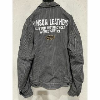 バンソン(VANSON)の＊VANSON 2WAY バイク ヒッコリー 背中パッド入 ジャケット 2XL(装備/装具)