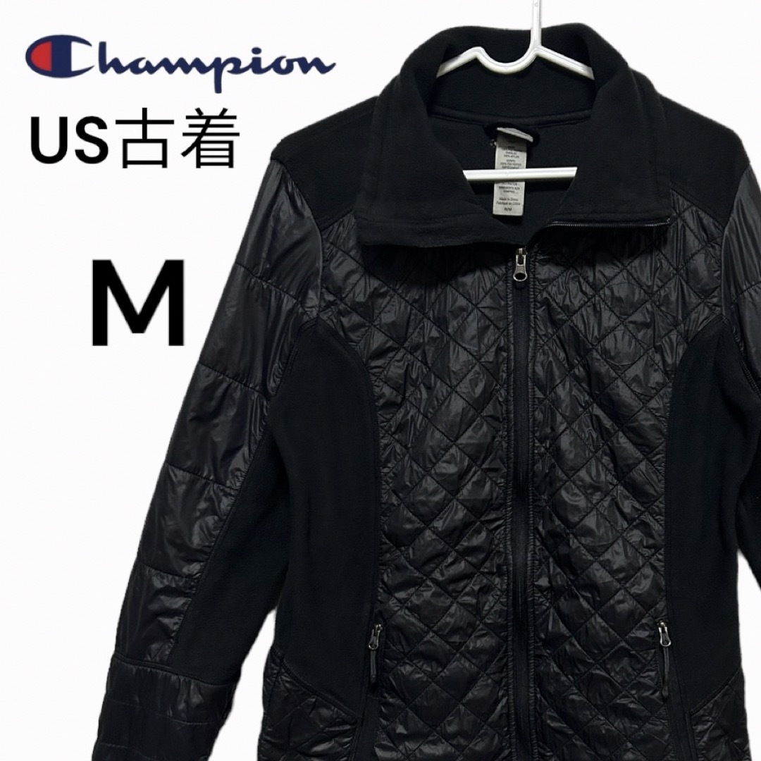 Champion(チャンピオン)のUS古着！Champion/チャンピオン　フリースジャケット　レディースL レディースのジャケット/アウター(ナイロンジャケット)の商品写真