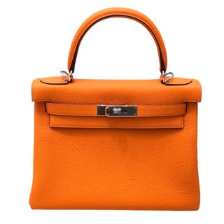 エルメス(Hermes)の　エルメス HERMES ケリー28　内縫い オレンジミニアン トゴ レディース ショルダーバッグ(ショルダーバッグ)