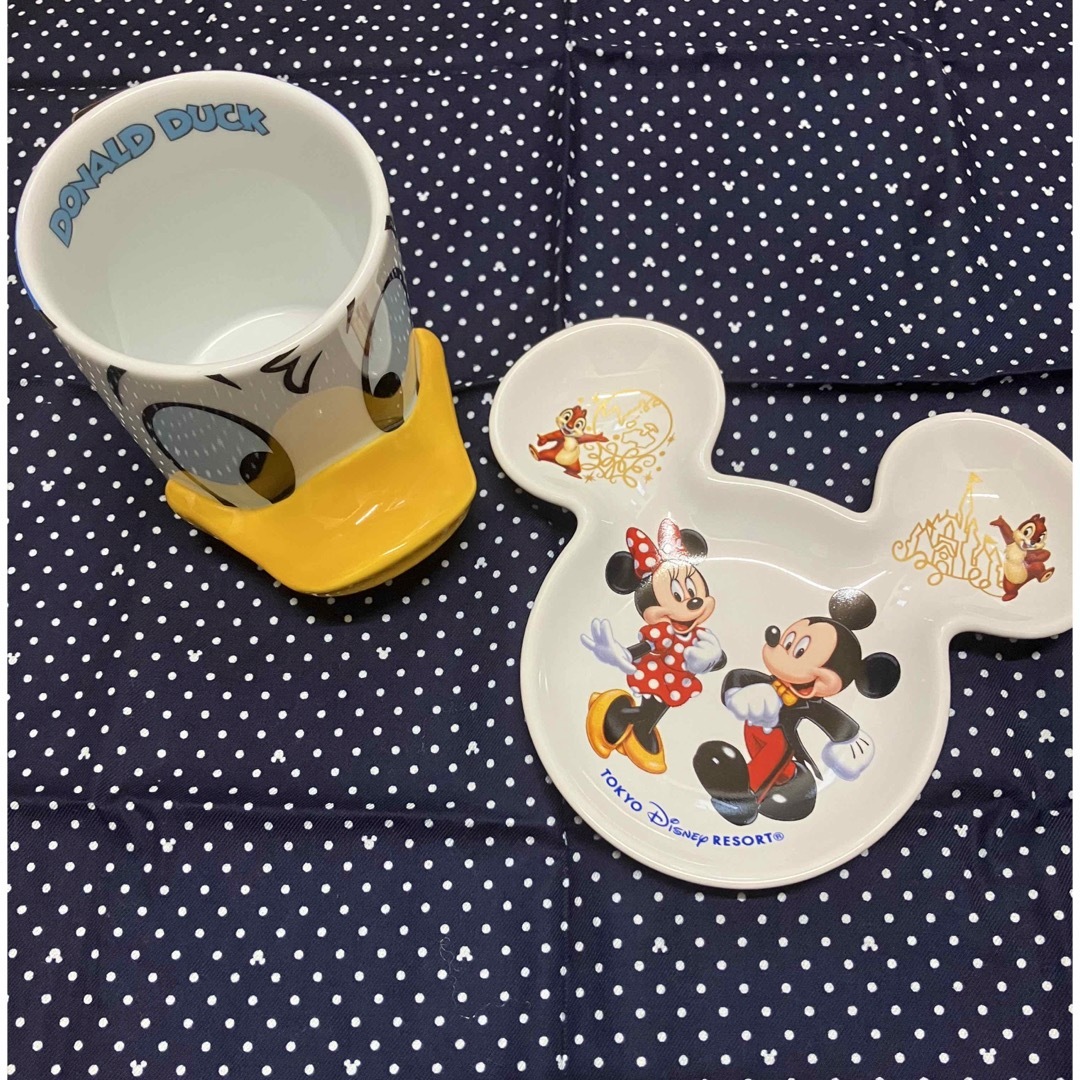 Disney(ディズニー)の美品✨ディズニーランド皿&ドナルドマグカップ スポーツ/アウトドアのアウトドア(食器)の商品写真