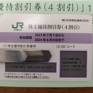 ジェイアール(JR)のJR東日本 株主優待券/4割引券/2024.6.30まで(その他)