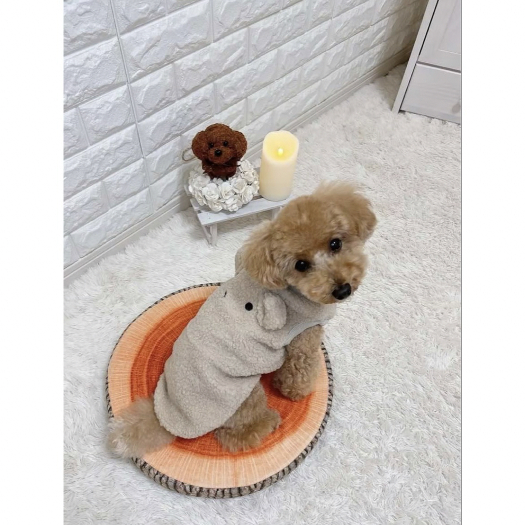 犬服 冬 モコモコくまさんベスト Lサイズ その他のペット用品(犬)の商品写真