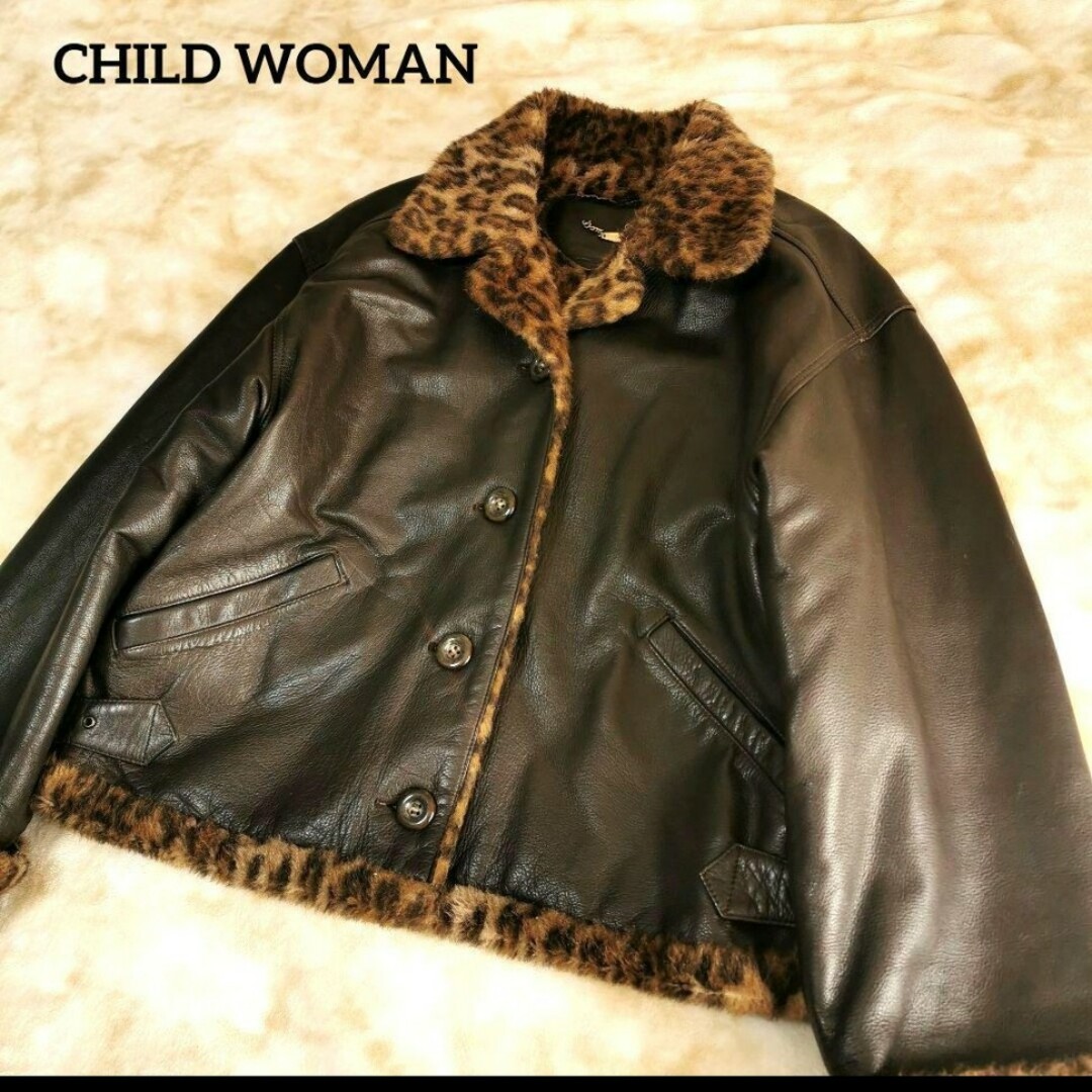 CHILD WOMAN(チャイルドウーマン)のCHILDWOMANレザーライダースジャケット レディースのジャケット/アウター(ライダースジャケット)の商品写真