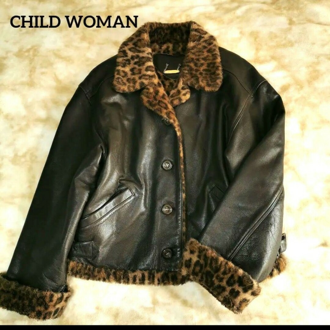 CHILD WOMAN(チャイルドウーマン)のCHILDWOMANレザーライダースジャケット レディースのジャケット/アウター(ライダースジャケット)の商品写真