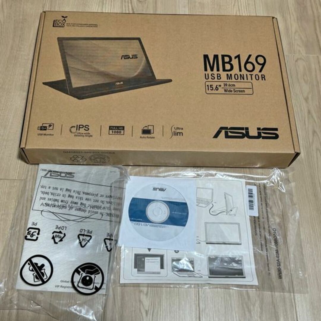 ASUS(エイスース)のモバイル液晶モニター ASUS MB169B+ 15.6インチ フルHD IPS スマホ/家電/カメラのPC/タブレット(ディスプレイ)の商品写真