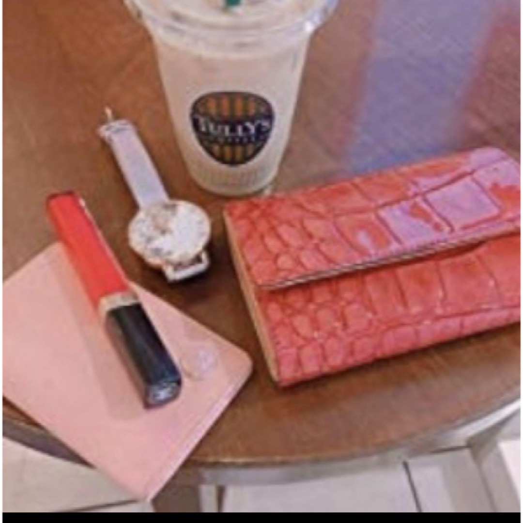 ◆未使用◆日本製 本革 レザー クロコダイル型押しミニ財布 小銭お札入 エナメル レディースのファッション小物(財布)の商品写真