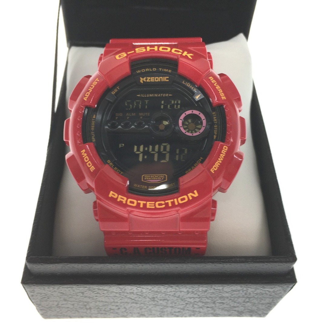 CASIO(カシオ)の△△CASIO カシオ G-SHOCK GD-100 レッド シャア・アズナブル カスタム メンズの時計(腕時計(デジタル))の商品写真