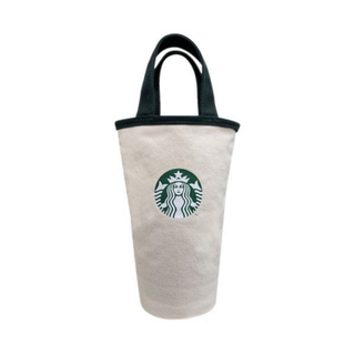 スターバックスコーヒー(Starbucks Coffee)のスタバ　タンブラーホルダー　グリーン✖️きなり　海外限定　(エコバッグ)