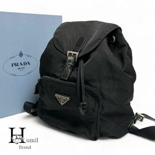 プラダ(PRADA)の【良品】プラダ　リュックサック　バックパック　黒　ブラック　バッグ　トート(リュック/バックパック)