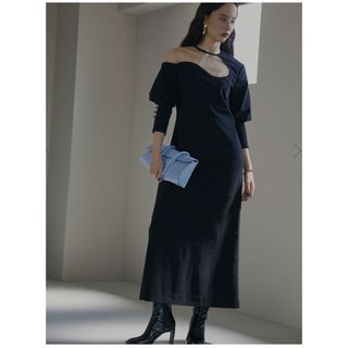 レディースAmeri QUEUE BUTTON DRESS アメリワンピース