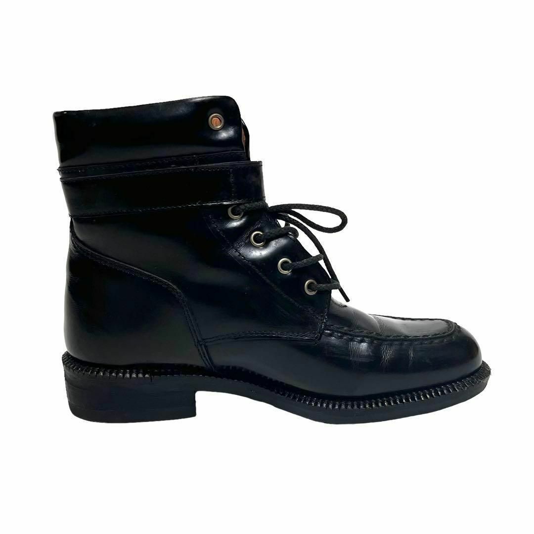 【美品】グッチ　ブーツ　ロング　ハイカット　黒　ブラック　レザー　革靴　パンプス