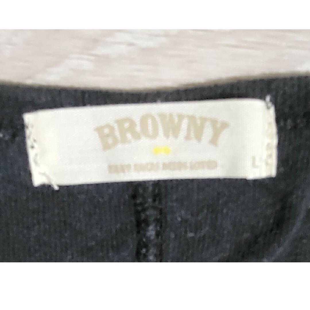 【BROWNY】ブラック シャツ  七分袖 Lサイズ メンズのトップス(シャツ)の商品写真