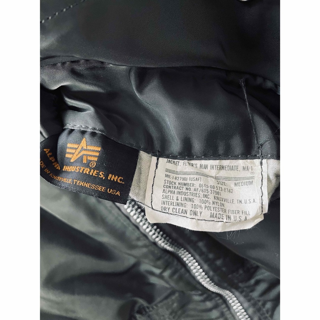 ALPHA INDUSTRIES(アルファインダストリーズ)の90's ヴィンテージ ALPHA MA-1 アルファ USA製 M 美品 メンズのジャケット/アウター(フライトジャケット)の商品写真