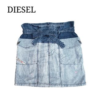 ディーゼル(DIESEL)のDIESEL ヒッコリー ボーダー ストライプ ミニ スカート(ミニスカート)