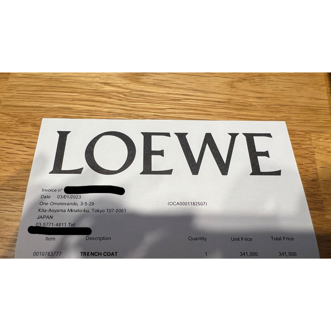 LOEWE(ロエベ)のお値下げ　LOEWE ロエベ　トレンチコート レディースのジャケット/アウター(トレンチコート)の商品写真