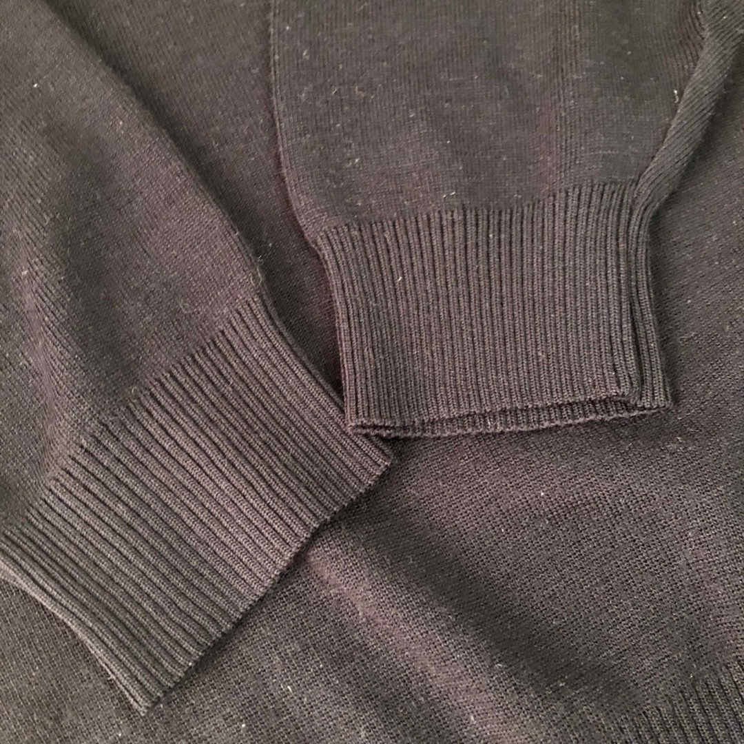 DUNLOP(ダンロップ)のDUNLOP ダンロップ　Vネックニット　セーター　ブラック　黒　L メンズのトップス(ニット/セーター)の商品写真