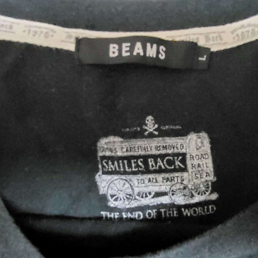 【BEAMS】カットソー 七分袖 デザイン Lサイズ メンズのトップス(Tシャツ/カットソー(七分/長袖))の商品写真