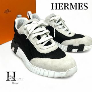 エルメス(Hermes)の【極美品】エルメス　バウンシング　スニーカー　ダッド　黒　白　ブラック　厚底(スニーカー)