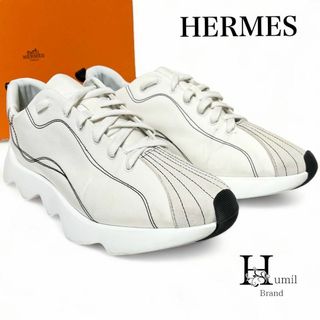 エルメス(Hermes)の【美品★22ss】エルメス　envol スニーカー　白　ホワイト　厚底　ダッド(スニーカー)