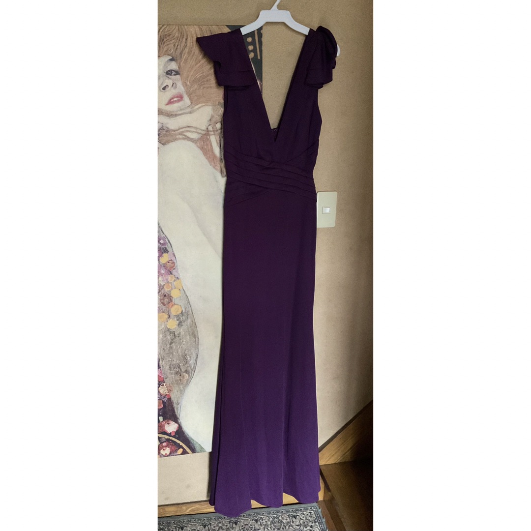 TADASHI SHOJI(タダシショウジ)の新品 USAロングドレス DEEP PURPLE M レディースのフォーマル/ドレス(ロングドレス)の商品写真