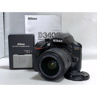 ニコン(Nikon)の【大人気!!】Nikon D3400 18-55mm VR レンズキット(デジタル一眼)