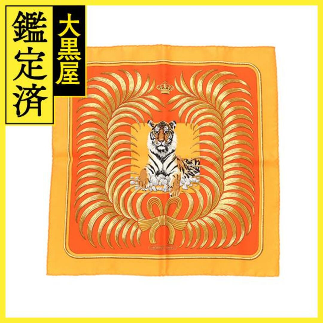 エルメス　スカーフ　カレ45 TIGRE ROYAL　オレンジ【430】 | フリマアプリ ラクマ