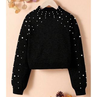 シーイン(SHEIN)の新品　SHEIN ハイネック　パールセーター(ニット/セーター)