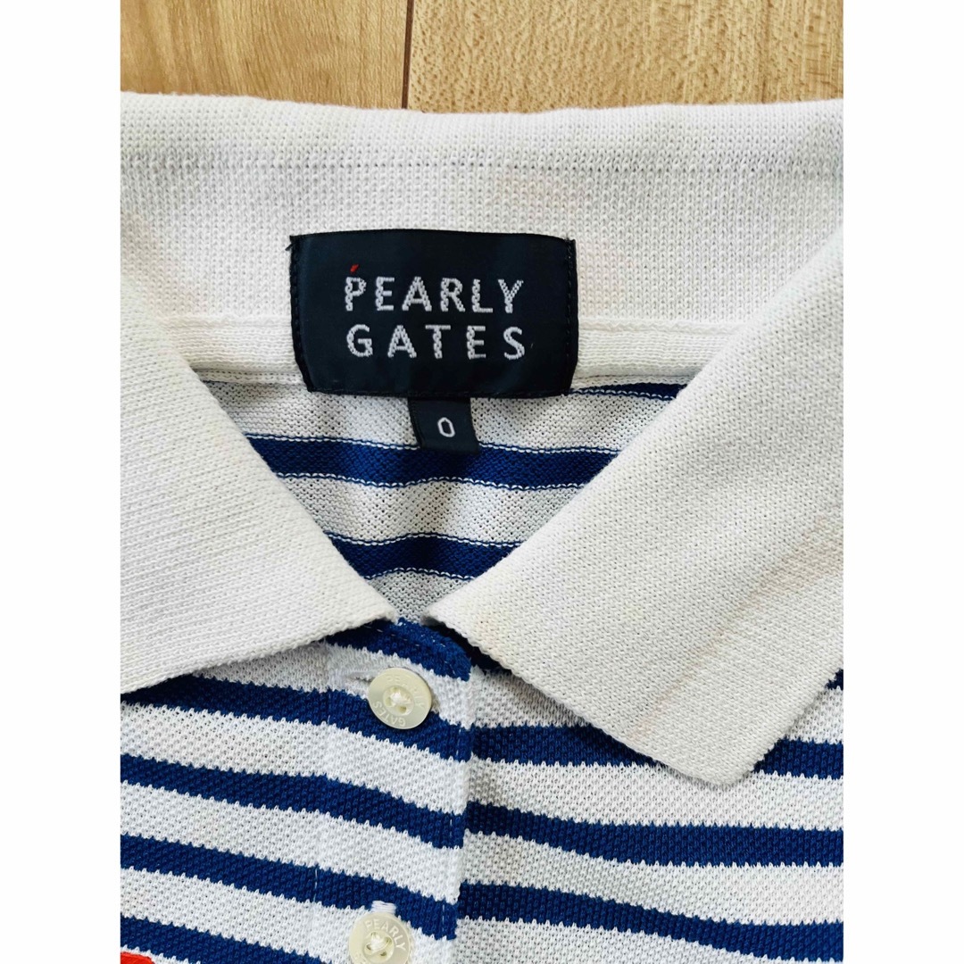 PEARLY GATES(パーリーゲイツ)のパーリーゲイツポロシャツ美品　サイズ０　 スポーツ/アウトドアのゴルフ(ウエア)の商品写真