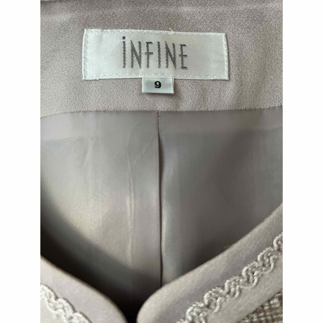 INFINE(アンフィニ)のINFINE ミックスツイードジャケット レディースのジャケット/アウター(ノーカラージャケット)の商品写真