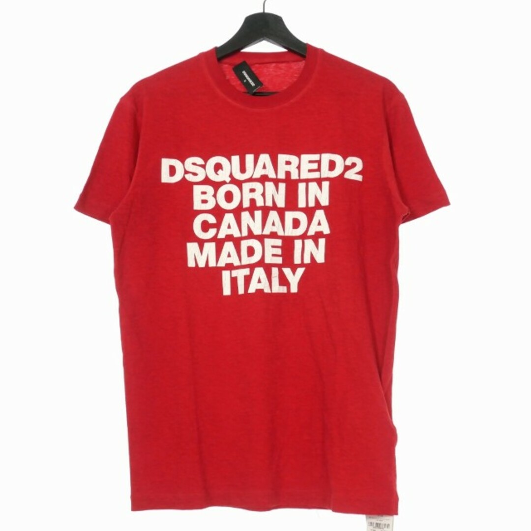 DSQUARED2(ディースクエアード)のディースクエアード ロゴプリント COOL FITTシャツ カットソー S 赤 メンズのトップス(Tシャツ/カットソー(半袖/袖なし))の商品写真