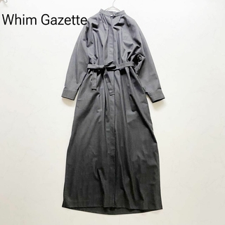 Whim Gazette - 【美品✨】Whim Gazette ウールツイルシャツワンピース 