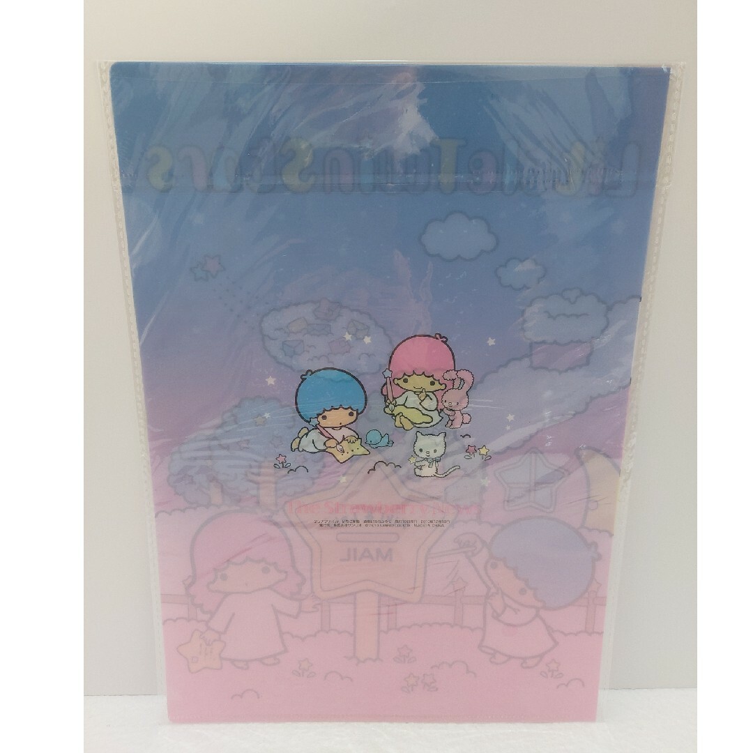 サンリオ(サンリオ)のキキララ　リトルツインスターズ　クリアファイル　いちご新聞 エンタメ/ホビーのアニメグッズ(クリアファイル)の商品写真