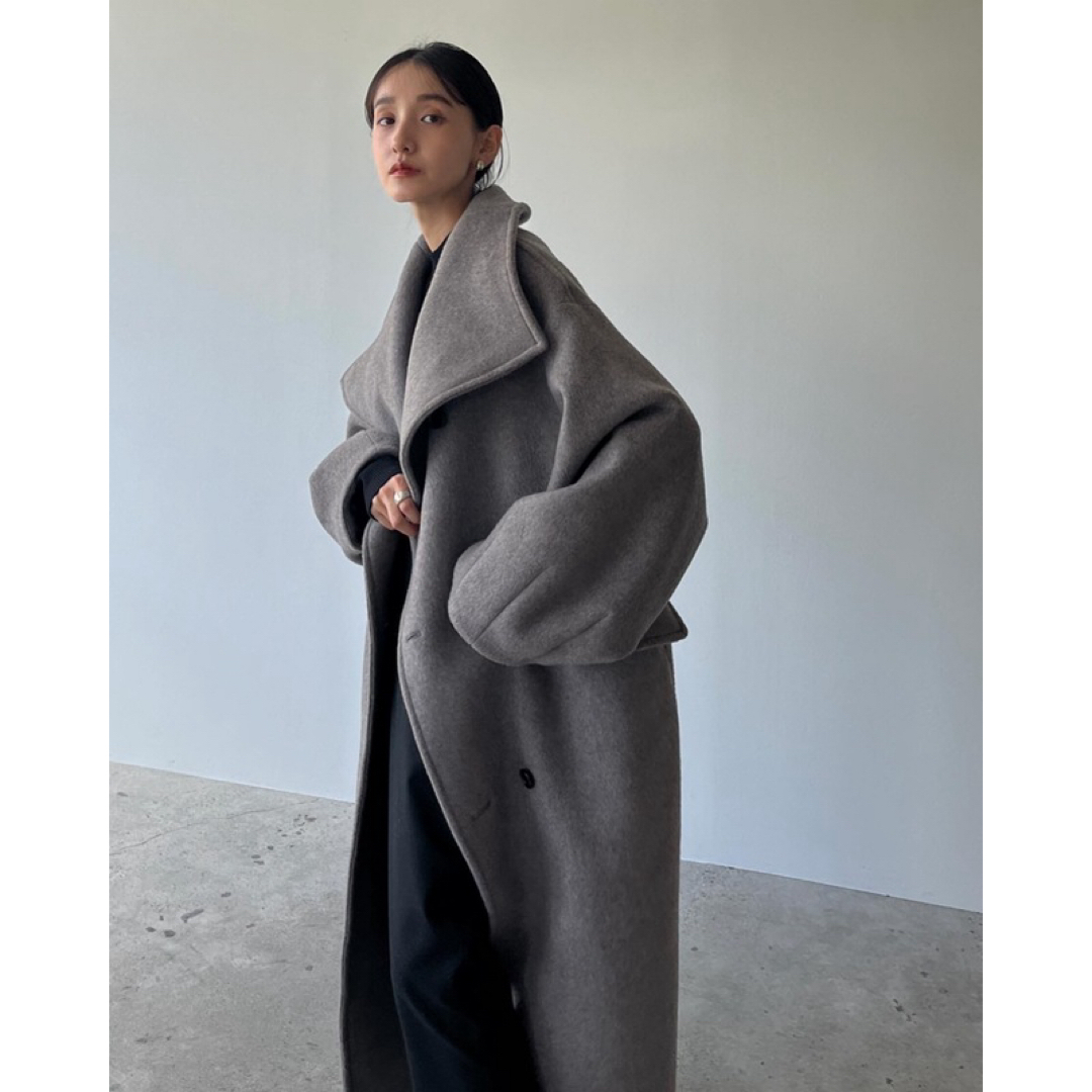 CLANE(クラネ)のCLANE UP NECK OVER DOUBLE COAT レディースのジャケット/アウター(ロングコート)の商品写真