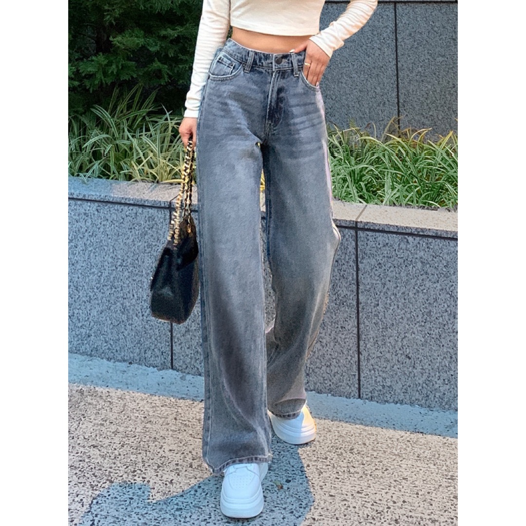 GRL(グレイル)のGRL ローライズストレートデニムパンツ レディースのパンツ(デニム/ジーンズ)の商品写真